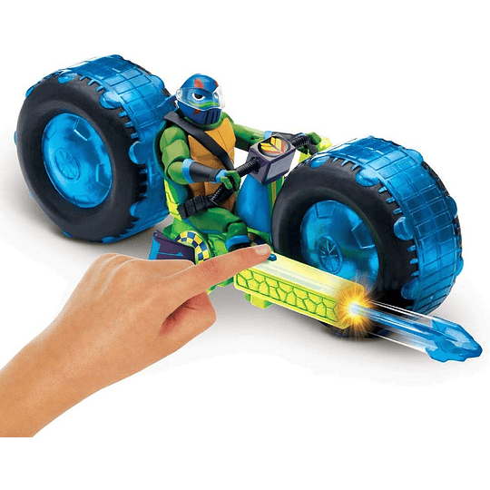 Tortugas Ninjas Leonardo - Moto mutantes vehículo con figura 