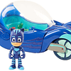  PJ Masks- Vehículo Deluxe gatauto y gatuno, Color Azul