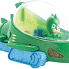  PJ Masks- Vehículo Deluxe, Gekko Móvil y Gekko Bandai, Color Verde