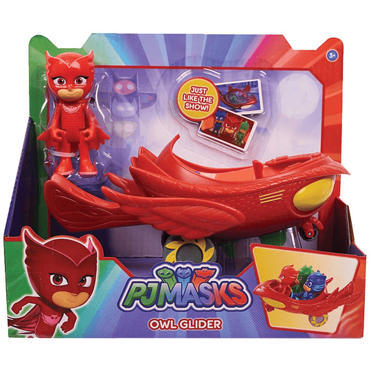 PJ Masks Vehículos Búho Deslizador Móvil y Búho Bandai