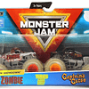 Monster Jam, oficial zombie vs. capitán cortina troquelado Monster camiones, escala 1:64, 2 unidades