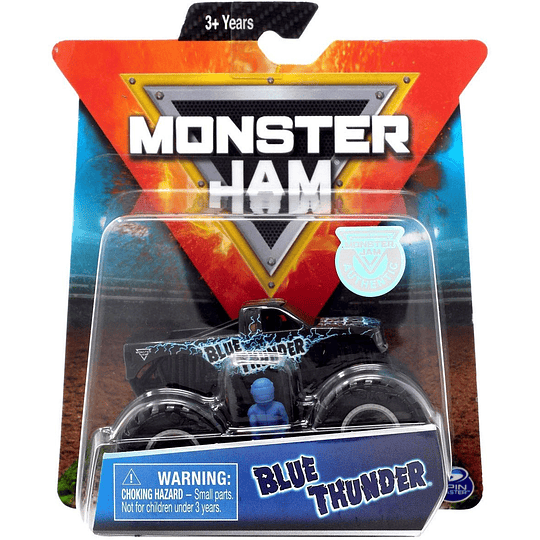 Monster Jam - Blue Thunder con figura escala 1:64