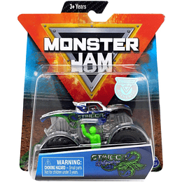 Monster Jam Stinger Unleashed con 1 figura Escala 1:64