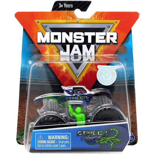 Monster Jam Stinger Unleashed con 1 figura Escala 1:64