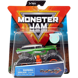 Monster Jam Avenger escala 1:64 con figura
