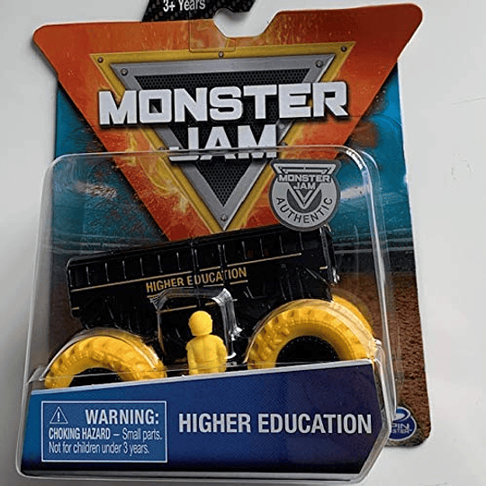 Monster Jam - Maqueta de monstruo con figura (escala 1:64), color negro y amarillo