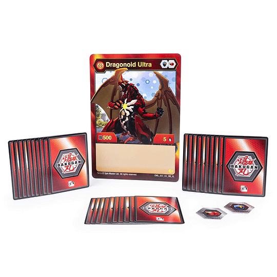  Bakugan, colección de cartas de Lujo Battle Brawlers con lámina jumbo, Dragonoid