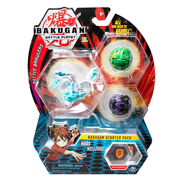 Bakugan Haos Nillious Starter Pack de 3 unidades