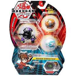 Bakugan Darkus Turtonium Starter Pack de 3 unidades
