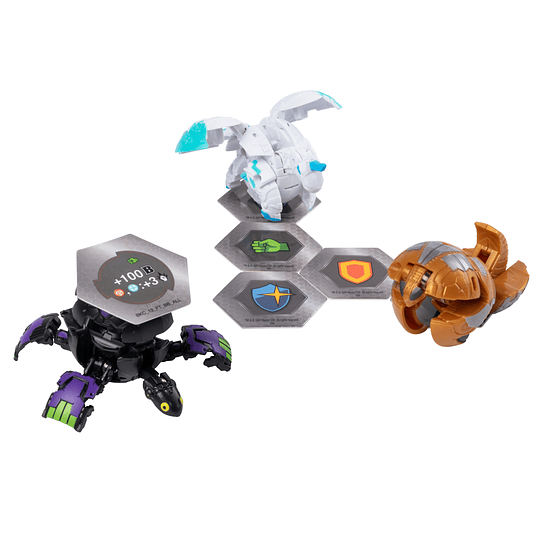 Bakugan Darkus Turtonium Starter Pack de 3 unidades