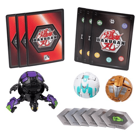 Bakugan Darkus Turtonium Starter Pack de 3 unidades