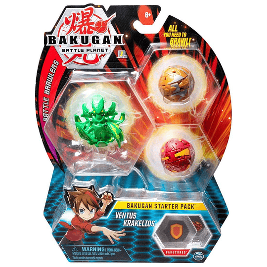 Bakugan Ventus Krakelios, Pack de 3 unidades 