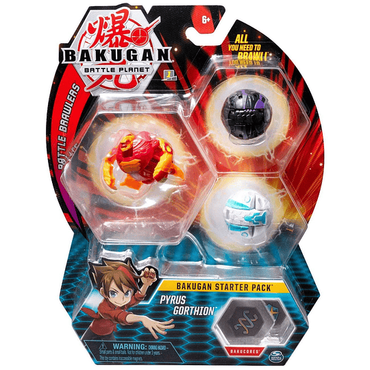  Bakugan pirus gorthion  Starter Pack de 3 Unidades 