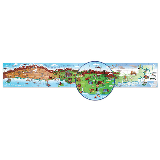 RompeCabeza Puzzle Gigante Mapa de Chile