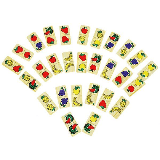 Dominó de Frutas, de Madera