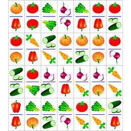 Domino de Vegetales Madera