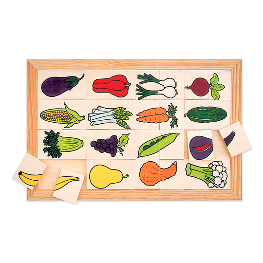 Domino de Vegetales Madera