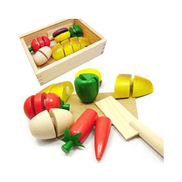 Set de Vegetales en Madera 