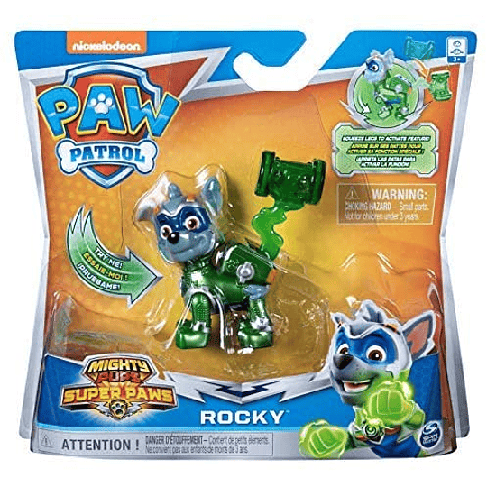 Paw Patrol Rocky  Mighty Pups Súper Paws