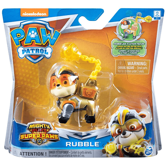 Paw Patrol Rubble  Mighty Pups Súper Paws