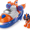 Paw Patrol Zuma Mighty Pups Super Paws vehículo de lujo con luces y sonidos