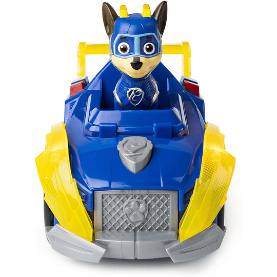  Paw Patrol Chase Mighty Pups Super Paws vehículo de lujo con luces y sonidos