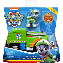 Paw Patrol Rocky con camión de reciclaje