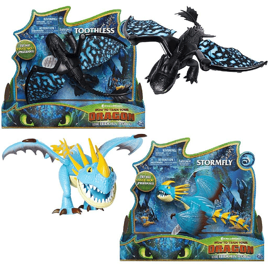 Dragons Toothless Dragons Deluxe con Luz y Sonido