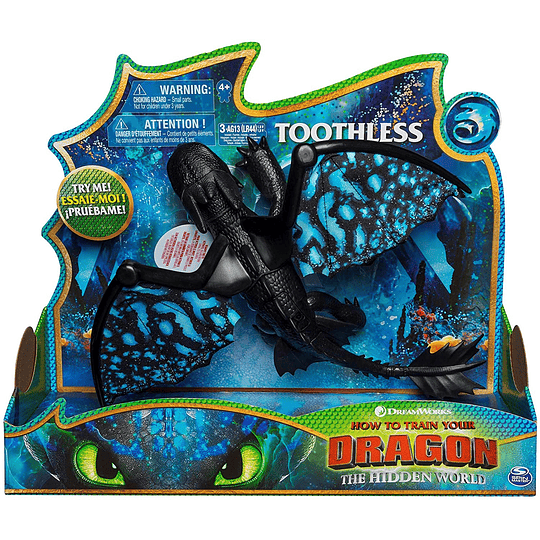 Dragons Toothless Dragons Deluxe con Luz y Sonido
