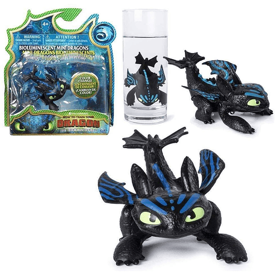 Dragons Toothless minifiguras Cambian de Color con el agua