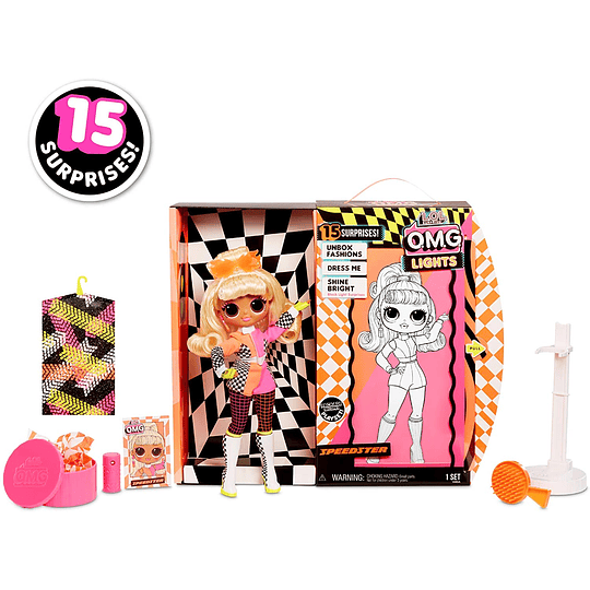 Speedster Luces negras Lol 15 Surprise O.M.G Luminucente