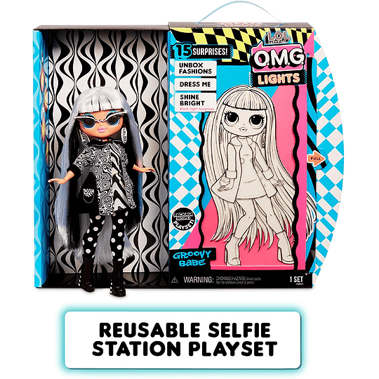 Groovy Babe Luces negras Lol 15 Surprise O.M.G Luminucente