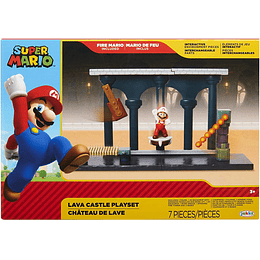  Super Mario Nintendo Lava Castle Deluxe Set de juego 7 Piesas