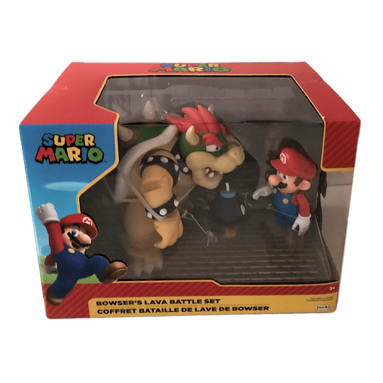 Bowser Vs Mario Diorama Super Mario Pack 3 Figuras