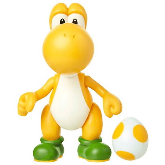 Yoshi Yellow Figura articulada con huevo color amarillo Super Mario