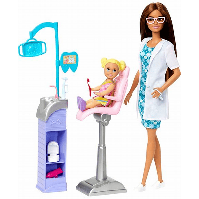BARBIE PROFESIONES DENTISTA CASTAÑA COD. (HKT70) 14589 DHB63  1