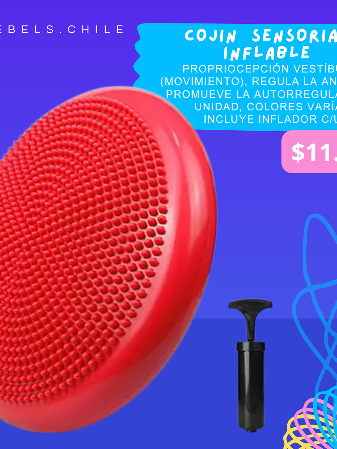 Cojín sensorial con inflador 3