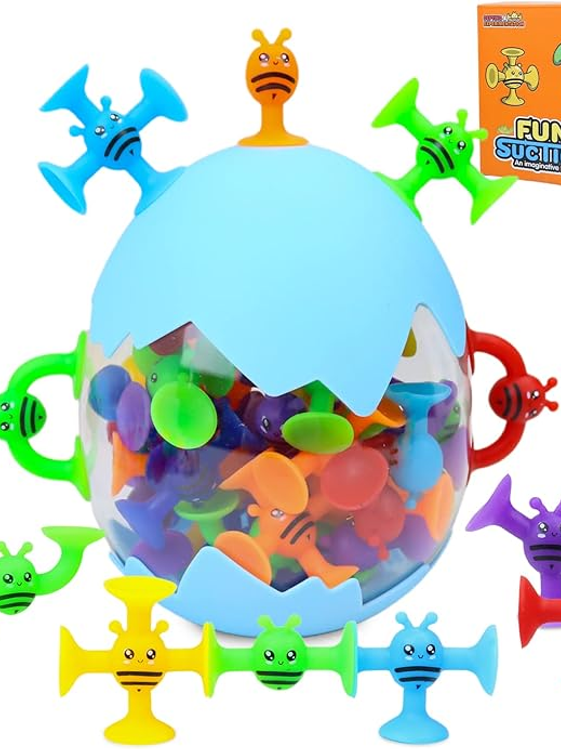 Fun Suction huevo con ventosas abejitas 1