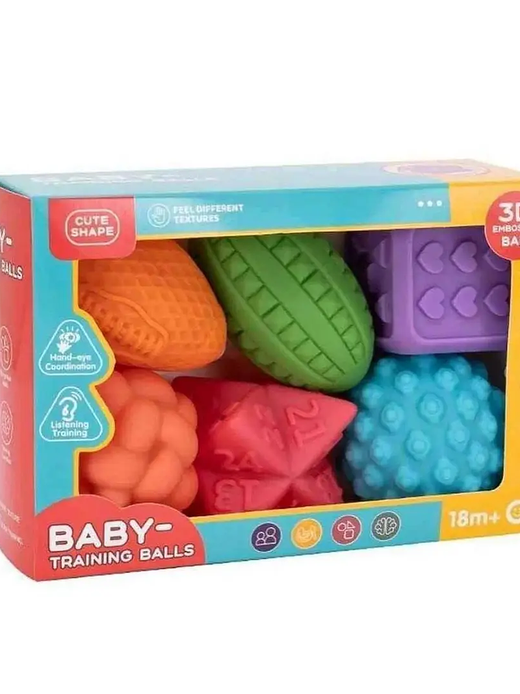 Set de 6 pelotas texturizadas 1