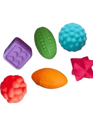 Set de 6 pelotas texturizadas