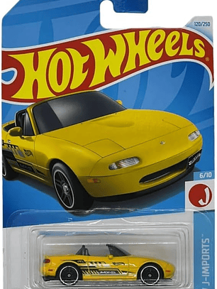Hot Wheels 91 Mazda Mx-5 Miata Amarillo