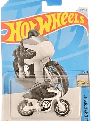 Hot Wheels Moto 1966 Triumph Tiger 100 Blanco
