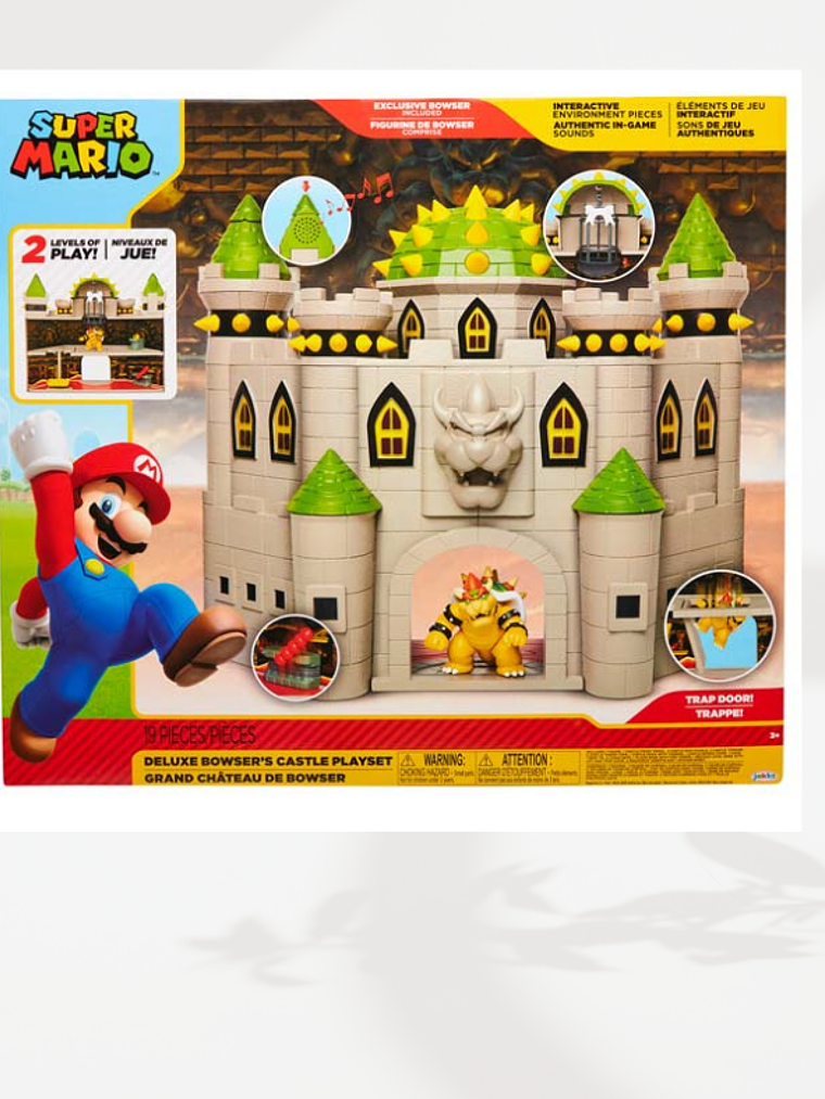 Nintendo Set Figura Mario Bros Castillo Deluxe De Bowser 1