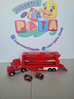 Cars Disney Mack Mini Racers Hauler Rojo 30cm + AutoS - Miniatura 1