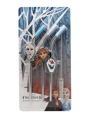 Set 3 Bombillas Frozen Reutilizables+ Cepillo Ana Elsa Olaf DISNEY