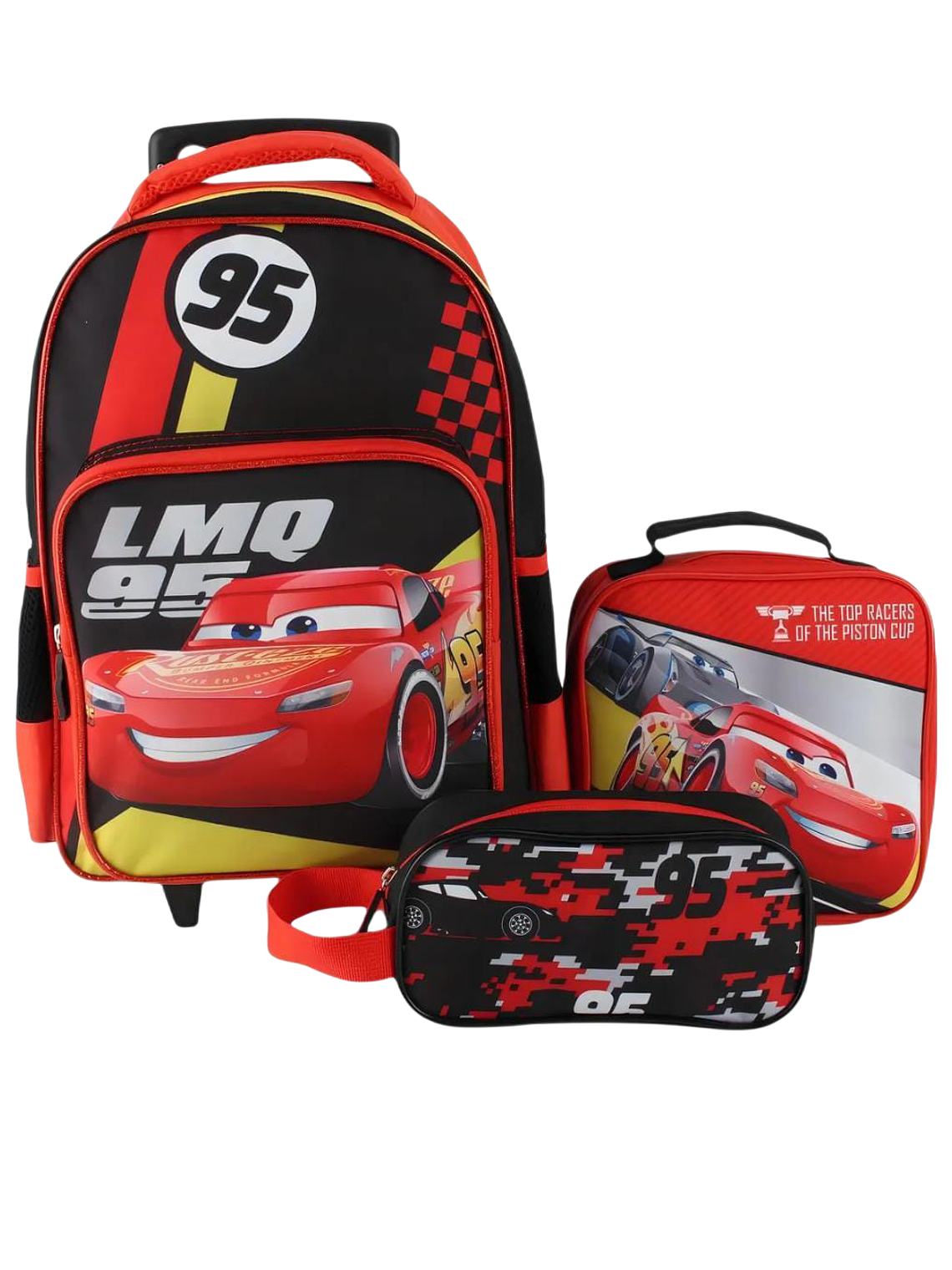 Cars Disney Mochila Con Ruedas Tripack  1