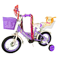 Bicicleta Aro 12 Infantil Con Peluchero Lila Shengdi - Miniatura 1