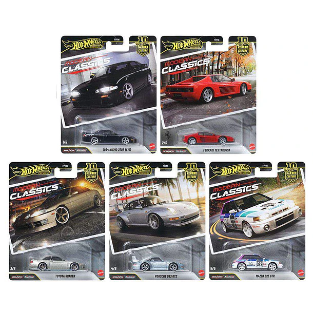Set Hotwheels Moderm Classics Assortment Car Culture 10th Anniversary