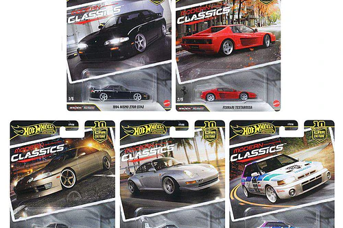 Set Hotwheels Moderm Classics Assortment Car Culture 10th Anniversary