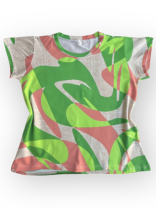 Polera Floripa (Amazonic Mist) – Verde con Arena y Palo Rosa